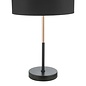 Kelso 1 Light Table Lamp - Matt Black Polished Copper With Shade