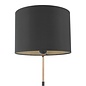 Kelso 1 Light Table Lamp - Matt Black Polished Copper With Shade