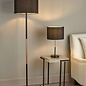 Kelso 1 Light Table Lamp - Matt Black Polished Copper With Shade