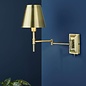 Kensington 1 Light Swing Arm Wall Light - Antique Brass