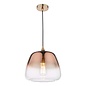 Klaxon 1 Light Pendant Light - Ombre Copper Glass