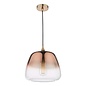 Klaxon 1 Light Pendant Light - Ombre Copper Glass