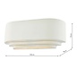 Lando 1 Light Wall Light - Washer White