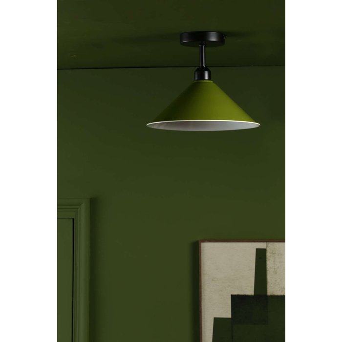 Kinsley 1 Light Easy Fit Metal Shade - Gloss Green 30Cm