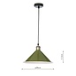 Kinsley 1 Light Easy Fit Metal Shade - Gloss Green 30Cm