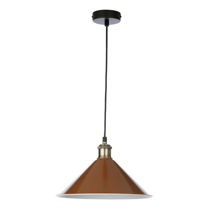 Kinsley 1 Light Easy Fit Metal Shade - Gloss Rust/Umber 30cm