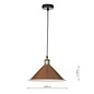 Kinsley 1 Light Easy Fit Metal Shade - Gloss Rust/Umber 30cm