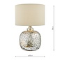 Lava Dual Light Table Lamp - Polished Nickel Volcanic Glass With Shade