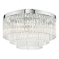 Logan 5 Light Flush Ceiling Light - Polished Chrome Glass