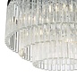 Logan 5 Light Flush Ceiling Light - Polished Chrome Glass