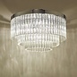 Logan 5 Light Flush Ceiling Light - Polished Chrome Glass