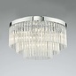 Logan 5 Light Flush Ceiling Light - Polished Chrome Glass