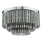 Logan 5 Light Flush Ceiling Light - Polished Chrome Smoked Glass