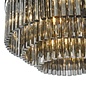 Logan 5 Light Flush Ceiling Light - Polished Chrome Smoked Glass