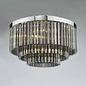 Logan 5 Light Flush Ceiling Light - Polished Chrome Smoked Glass