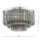 Logan 5 Light Flush Ceiling Light - Polished Chrome Smoked Glass