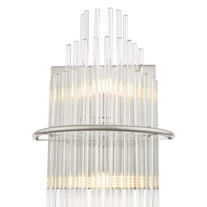 Lukas 2 Light Wall Light - Polished Chrome Glass