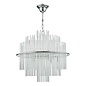 Lukas - Modern Art Deco Feature Pendant Light - Polished Chrome Glass