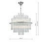 Lukas - Modern Art Deco Feature Pendant Light - Polished Chrome Glass