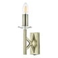 Lyon 1 Light Wall Light - Antique Brass Crystal