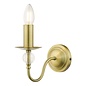 Lyzette 1 Light Wall Light - Aged Brass Ribbed Glass