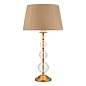 Lyzette 1 Light Table Lamp - Aged Brass Ribbed Glass With Shade