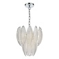 Maeve 6 Light Pendant Light - Polished Chrome Textured Glass