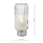 Mason Touch Table Lamp - Polished Chromed Ribbed Glass