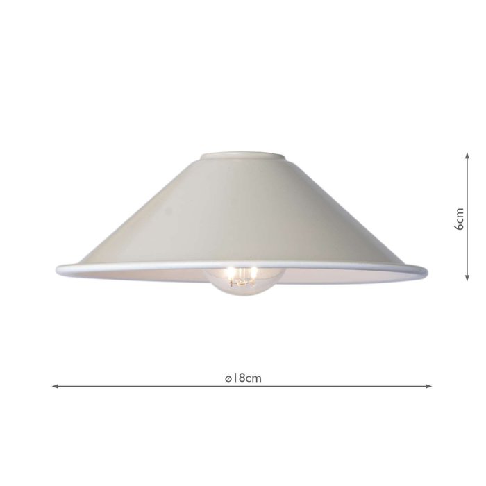 Accessories 1 Light Easy Fit Metal Shade - Matt Cashmere/Taupe 18Cm