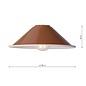 Accessories 1 Light Easy Fit Metal Shade - Gloss Red/Umber 18cm