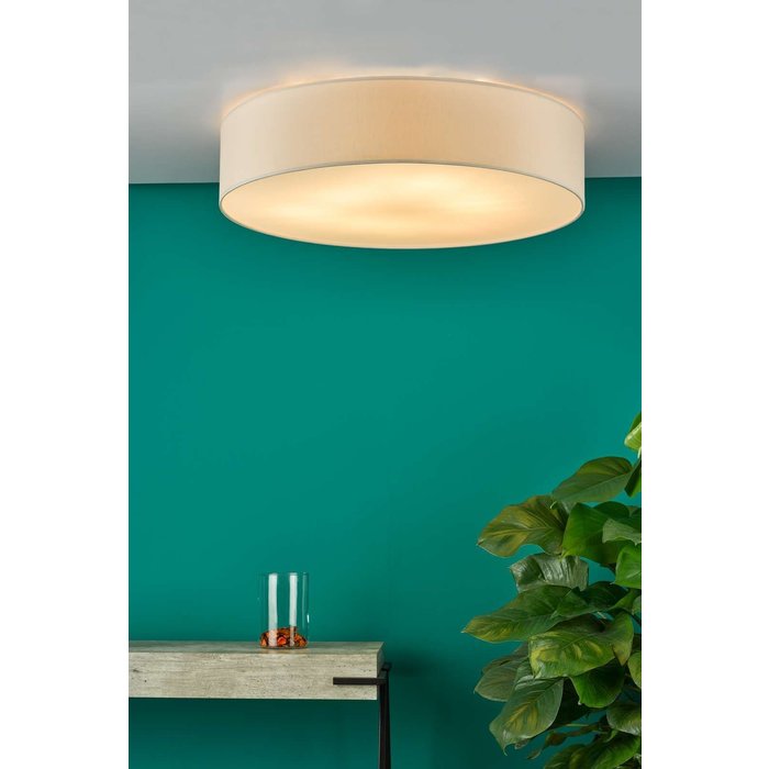 Cierro 6 Light Flush Taupe With Diffuser 80cm