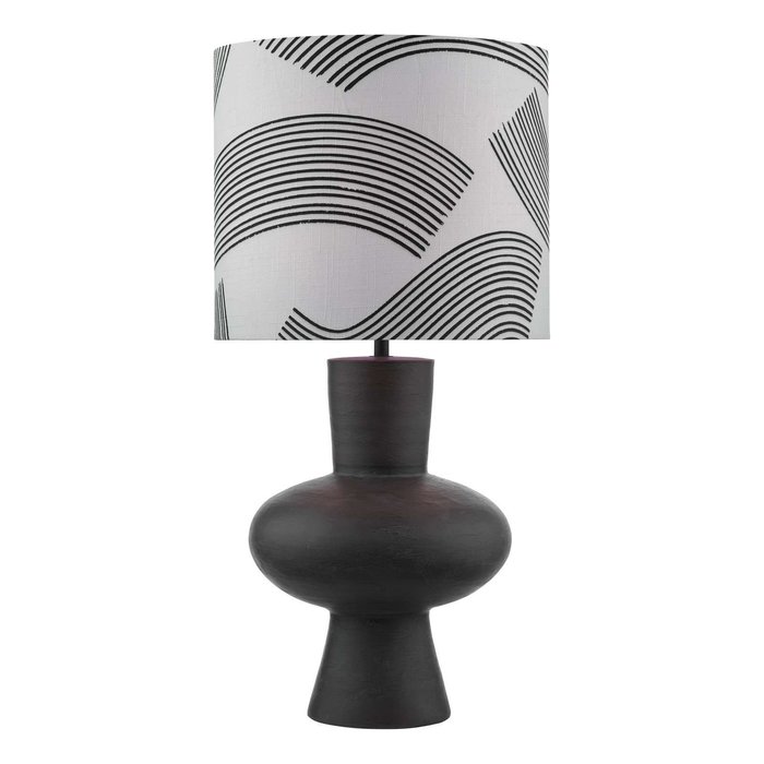 Miho 1 Light Table Lamp - Black/Bronze With Shade