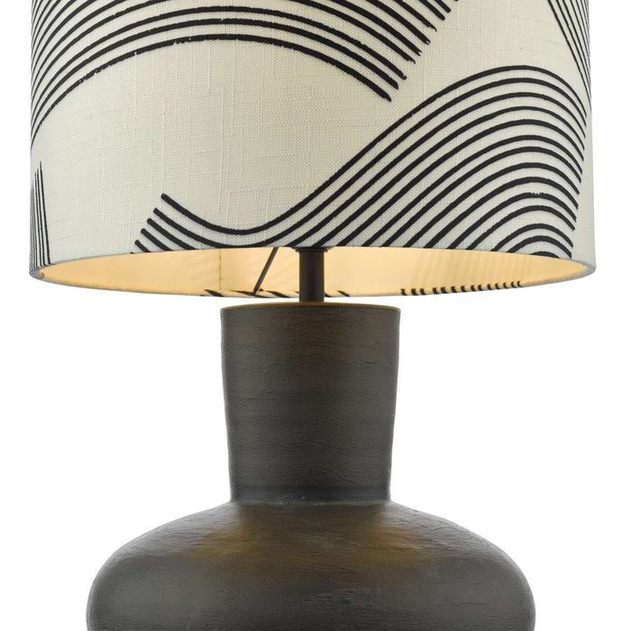 Miho 1 Light Table Lamp - Black/Bronze With Shade