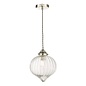 Mya 1 Light Single Pendant Light - Polished Nickel Glass