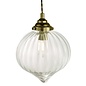 Mya 1 Light Single Pendant Light - Antique Brass Glass