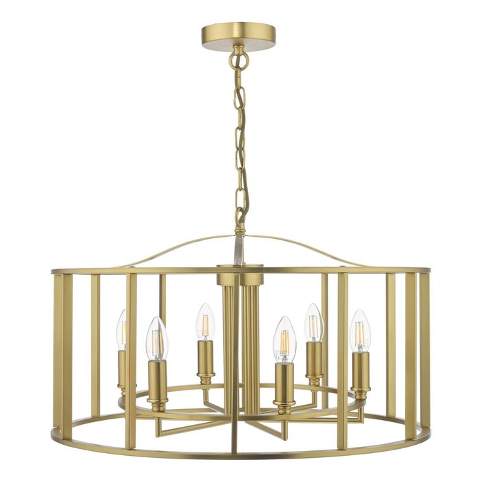 Myka 6 Light Pendant Light - Brushed Bronze