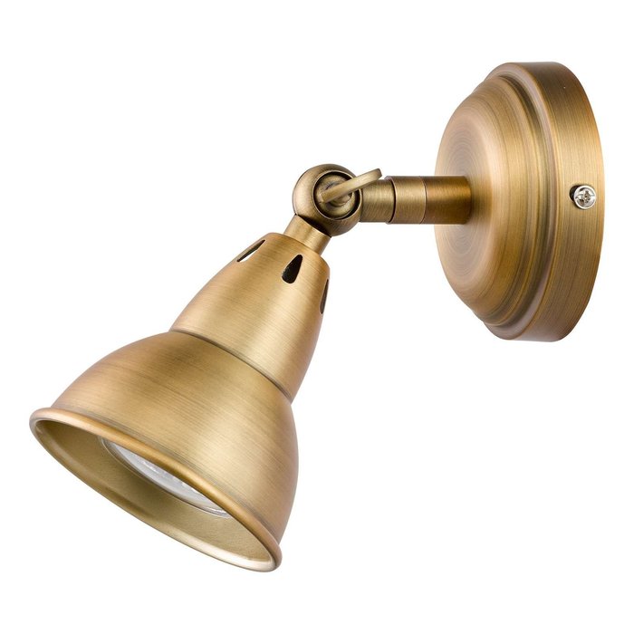 Nathaniel 1 Light Single Spotlight - Aged Brass