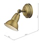 Nathaniel 1 Light Single Spotlight - Aged Brass