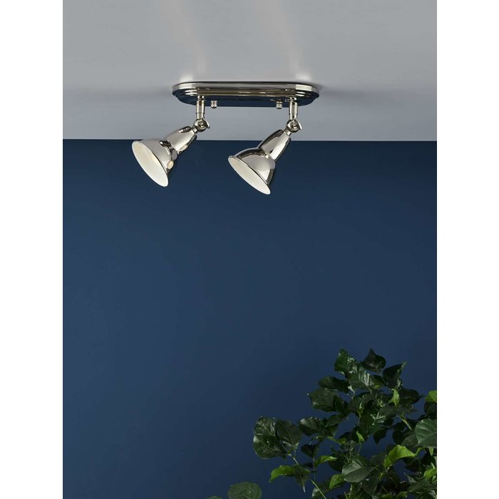 Nathaniel 2 Light Plate Spotlight - Polished Nickel