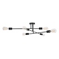 Neve 6 Light Flush Ceiling Light - Matt Black