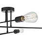 Neve 6 Light Flush Ceiling Light - Matt Black