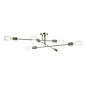 Neve 6 Light Flush Ceiling Light - Antique Brass