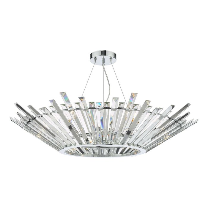 Nimbus 6 Light Single Pendant Light - Polished Chrome Crystal