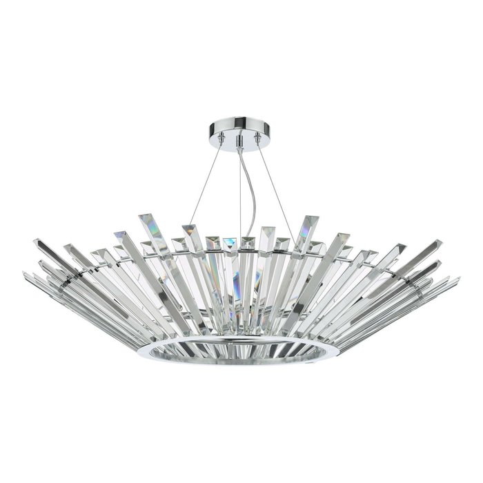 Nimbus 6 Light Single Pendant Light - Polished Chrome Crystal