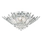 Nimbus 5 Light Flush Ceiling Light - Polished Chrome Crystal