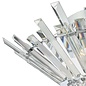 Nimbus 5 Light Flush Ceiling Light - Polished Chrome Crystal