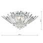 Nimbus 5 Light Flush Ceiling Light - Polished Chrome Crystal