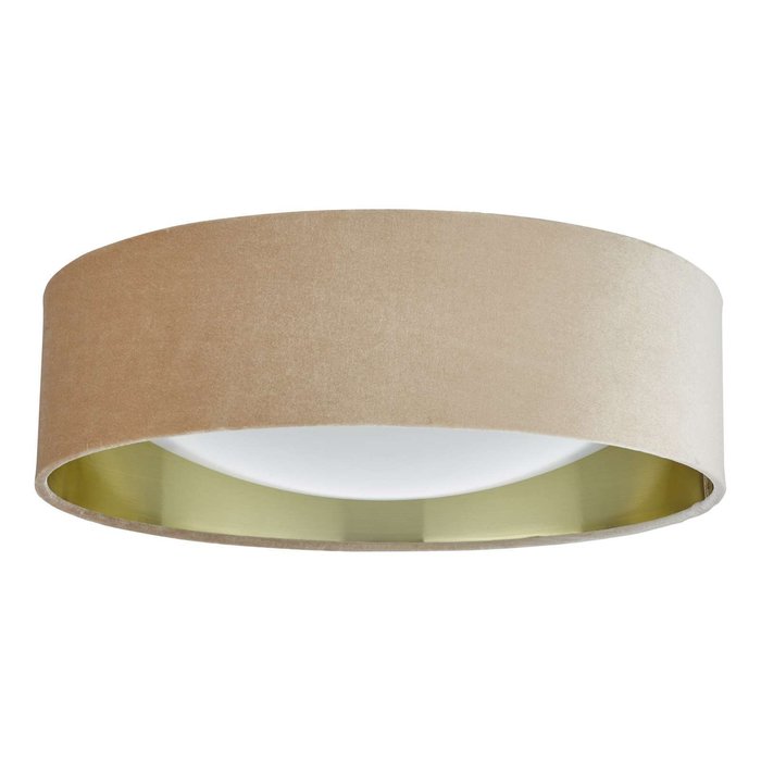 Nysa 2 Light Flush Velvet Taupe Shade 40Cm