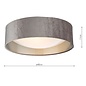 Nysa 2 Light Flush Velvet Mink Shade 40Cm