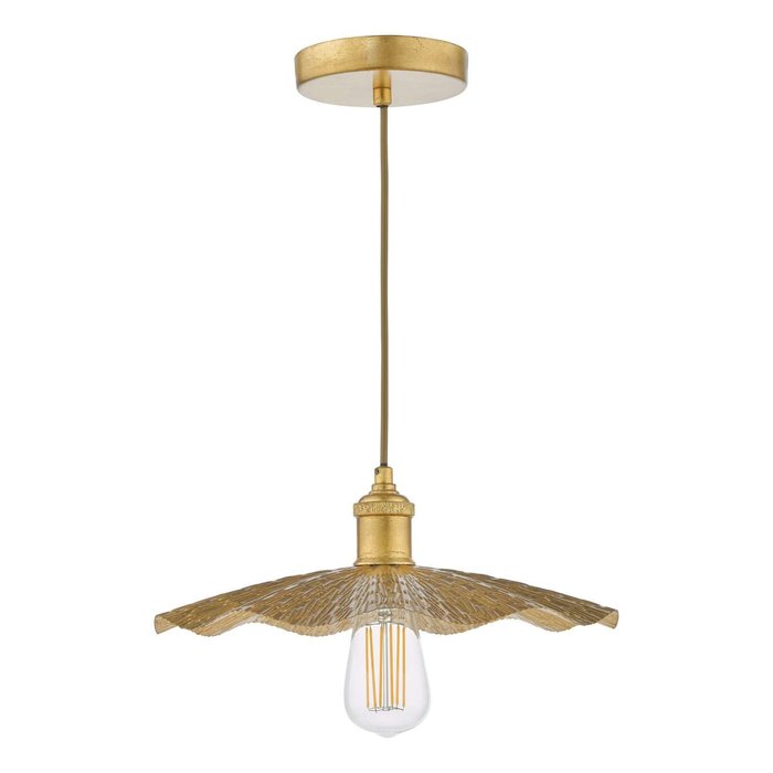 Piper 1 Light Single Pendant Light - Gold Leaf